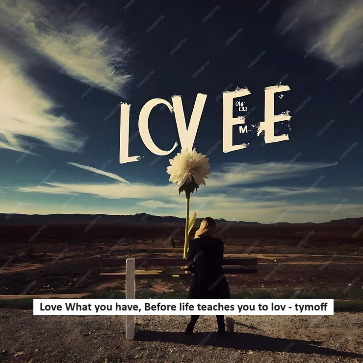 Love What you have, Before life teaches you to lov - tymoff